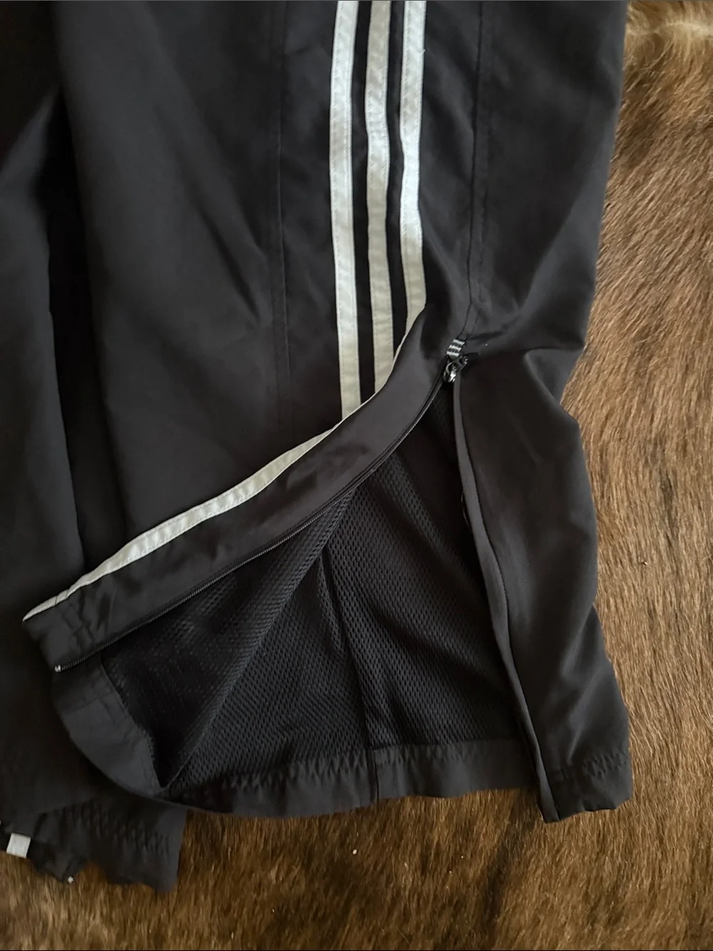 Adidas Mens Pants Track Three Side Stripes Black White Athletic‎ Size M EUC - Picture 2 of 5